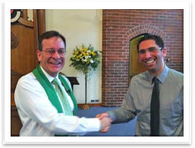 Michael with Rabbi Jacobson